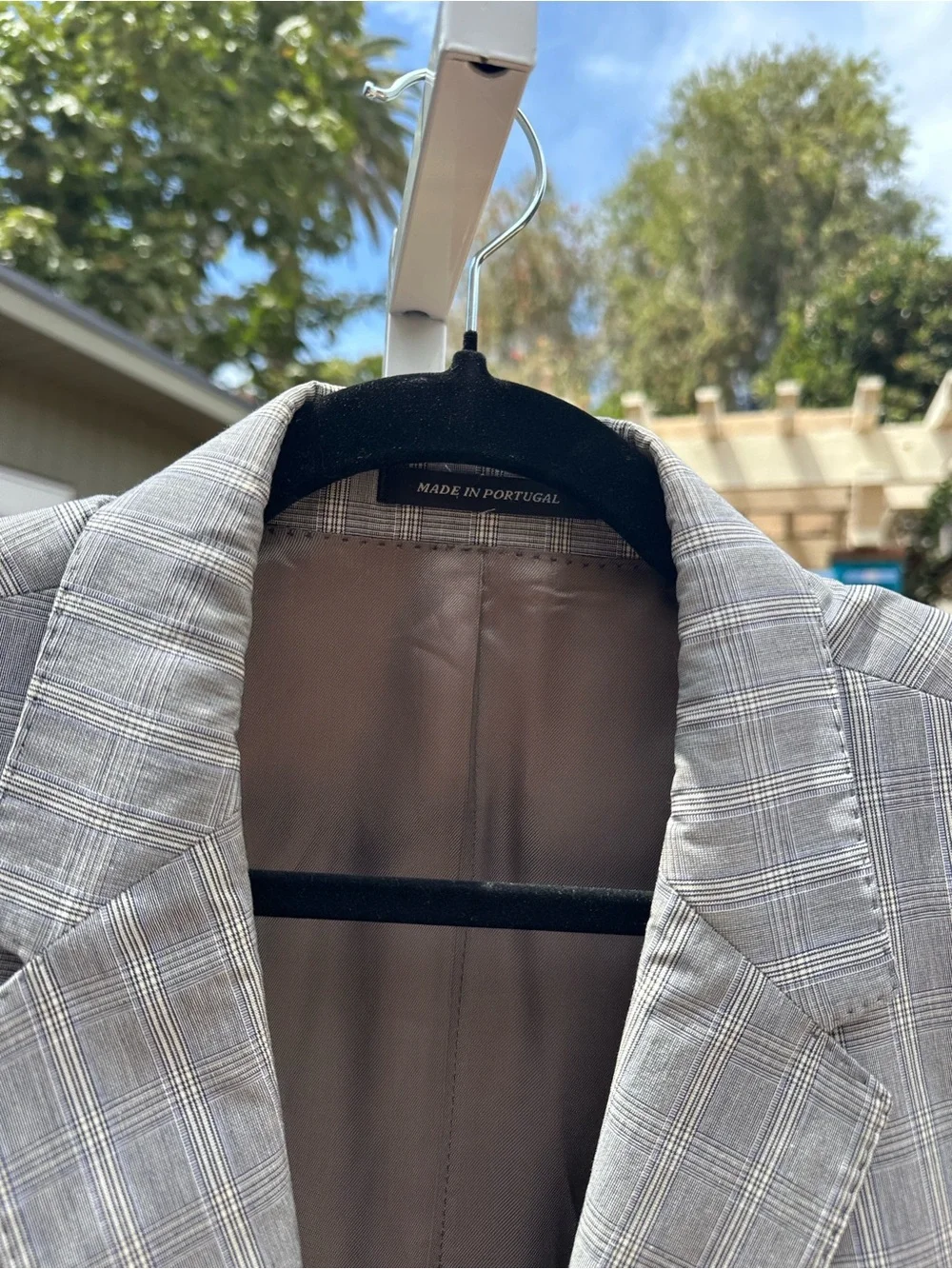 Paul Smith Light Gray Windowpane Sport Coat - Two-Button Blazer